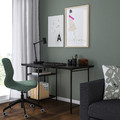 LAGKAPTEN / SPÄND Desk, black-brown/black, 120x60 cm