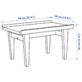 GUTTANE Side table, oak, 58x39 cm