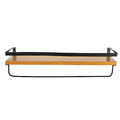 Kitchen Wall Shelf Indu, black/natural