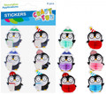 Accordion Penguin Sticker Decorations, 6 pcs