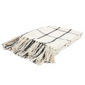 Blanket Bedspread Cotton 150x120cm, beige-black