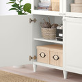 BESTÅ Storage combination w glass doors, white Smeviken, Ostvik white clear glass, 120x42x202 cm
