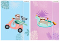 Document File Folder with Elastic Band A4 1pc Koala, assorted patterns
