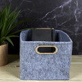 Felt Boxes Set of 2pcs, rectangular, grey