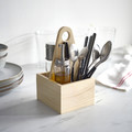 LÖFTESRIK 24-piece cutlery set, black/stainless steel satin