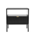 Nightstand Bedside Table Lamello, black