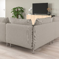 SÖDERHAMN Corner sofa, 6-seat, Fridtuna light beige