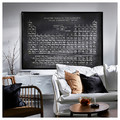BJÖRKSTA Picture with frame, periodic table/black, 200x140 cm
