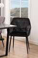 Chair Brooke, velvet, dark grey