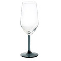 RÖDRÄKA Champagne glass, blue-grey/clear glass, 25 cl