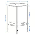 ÄSPERÖD Side table, black, glass black, 45 cm