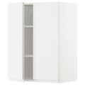 METOD Wall cabinet with shelves/2 doors, white/Voxtorp high-gloss/white, 60x80 cm