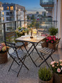 Hesperide Folding Garden Chair Greensboro, graphite
