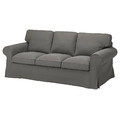 EKTORP 3-seat sofa, Hakebo dark grey