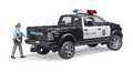 Bruder RAM 2500 Police Pick-up Truck with Police Officer 4+
