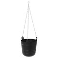PÄRLRÖNN Hanging planter, in/outdoor/black, 15 cm