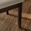 ROSENTORP / NÄSINGE Table and 4 chairs, black/Kilanda light beige dark brown stained, 155/215x87 cm