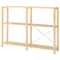 IVAR 2 sections/shelves, pine, 174x30x124 cm