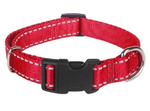 Chaba Reflective Adjustable Dog Collar 20, red