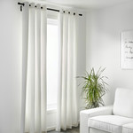 MERETE Room darkening curtains, 1 pair, 145x300 cm, white