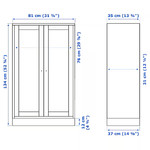 HAVSTA Cabinet with plinth, white, 81x37x134 cm