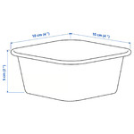 NOJIG Organiser, plastic, beige, 10x10x5 cm
