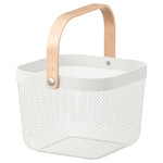RISATORP Basket, white, 25x26x18 cm