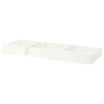 SONGESAND Bed storage box, set of 2, white, 200 cm