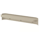 FLORSJÖN Wall shelf with 3 hooks, beige, 40x7 cm