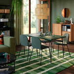 SKÅLSTA Chair, Knäbäck grey-green/tubular metal/black-grey