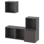 EKET Wall-mounted cabinet combination, dark grey, 105x35x120 cm