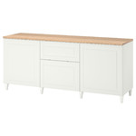 BESTÅ Storage combination with drawers, white, Smeviken/Kabbarp white, 180x42x76 cm