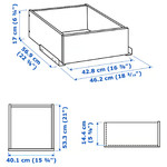 KOMPLEMENT Drawer with glass front, white stained oak effect, 50x58 cm