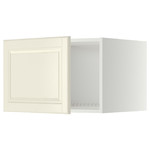METOD Top cabinet for fridge/freezer, white/Bodbyn off-white, 60x40 cm