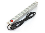 Digitus Power Strip PDU for 19" rack, 9 slots Type E, EU Type, C14 connector cable, 2m