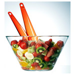 TRYGG Serving bowl, clear glass, 28 cm