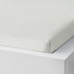 TAGGVALLMO Fitted sheet, white, 90x200 cm