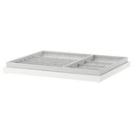 KOMPLEMENT Pull-out tray with insert, white, 75x58 cm