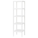 MUSKAN Shelving unit, white, 37x140 cm