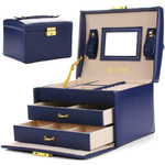 ECarla Jewellery Storage Box, dark blue