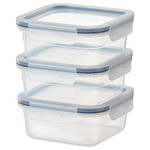 IKEA 365+ Food container, square, plastic, 750 ml, 3 pack