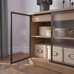 LANESUND Sideboard, grey-brown, 161x47x81cm