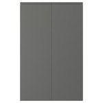 VOXTORP 2-p door f corner base cabinet set, left-hand dark grey, 25x80 cm