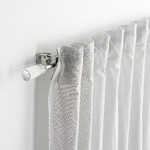 SOLDVÄRGMAL Curtain rod set, silver-colour, 120-210 cm 19 mm