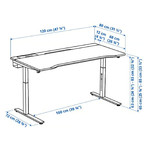 UTMANING Gaming desk, black, 120x80 cm