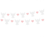 Paper Decorative Garland Angels & Pink Hearts 150cm