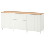 BESTÅ Storage combination with drawers, white, Sutterviken/Kabbarp white, 180x42x76 cm