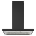 MATÄLSKARE Wall mounted extractor hood, black, 60 cm
