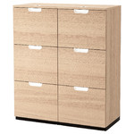 GALANT Storage combination with filing, white stained oak veneer, 102x120 cm