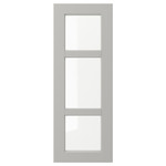 LERHYTTAN Glass door, light grey, 30x80 cm